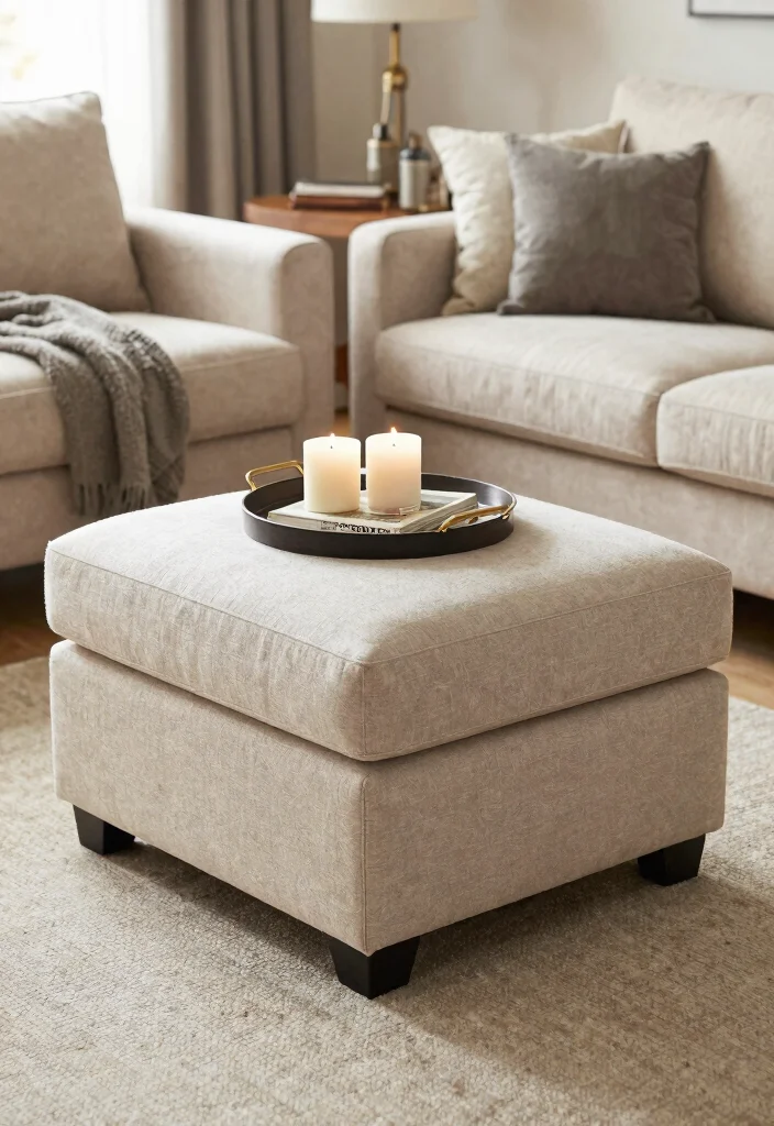 30 Ottoman Decor Living Room Ideas for a Cozy Styled Space - 12. Ottoman with Storage 1