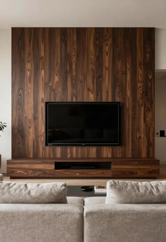 30 Over TV Wall Decor Living Space Ideas for Balanced Design - 5. Textured Wall Panels 1