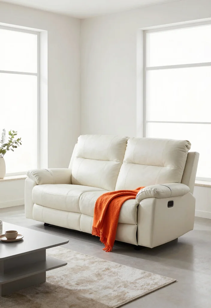 30 Recliner Sofa Living Room Decor Ideas for Comfort and Style - 6. Minimalist Magic 1