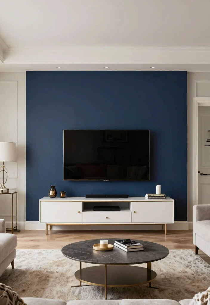 30 TV Wall Decor Living Room Modern Luxury Ideas for Elegant Interiors - 28. Sophisticated Color Schemes 1