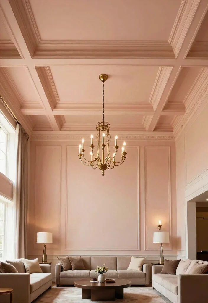 30 Tall Ceiling Living Room Decor Ideas for a Stunning Open Space - 18. Accent Ceiling Designs 1