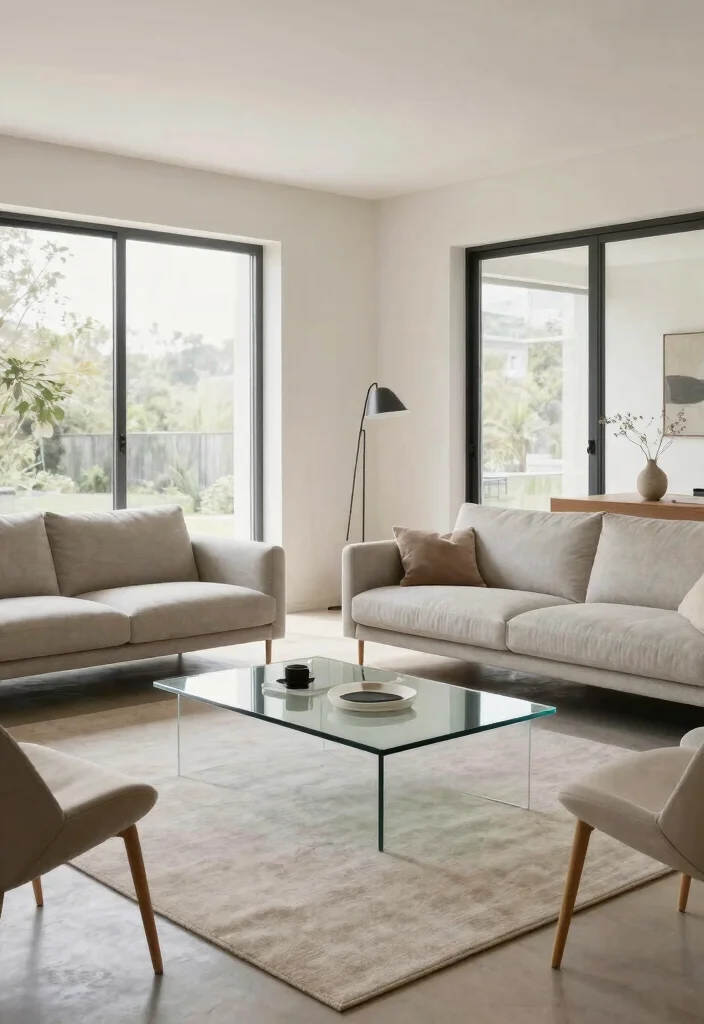 30 Tall Ceiling Living Room Decor Ideas for a Stunning Open Space - 25. Open Concept Furniture 1