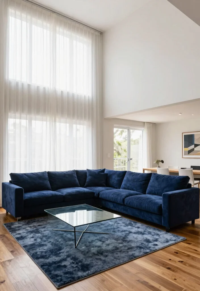 30 Tall Ceiling Living Room Decor Ideas for a Stunning Open Space - 4. Oversized Furniture for Balance 1