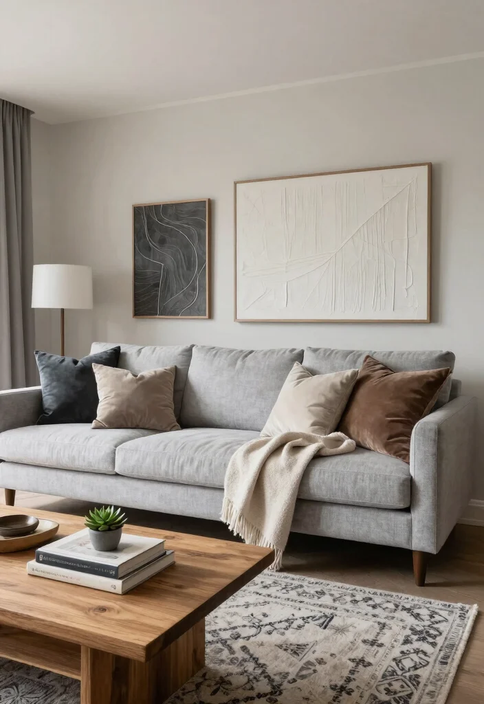 30 Tall Ceiling Living Room Decor Ideas for a Stunning Open Space - 5. Layered Textures for Depth 1