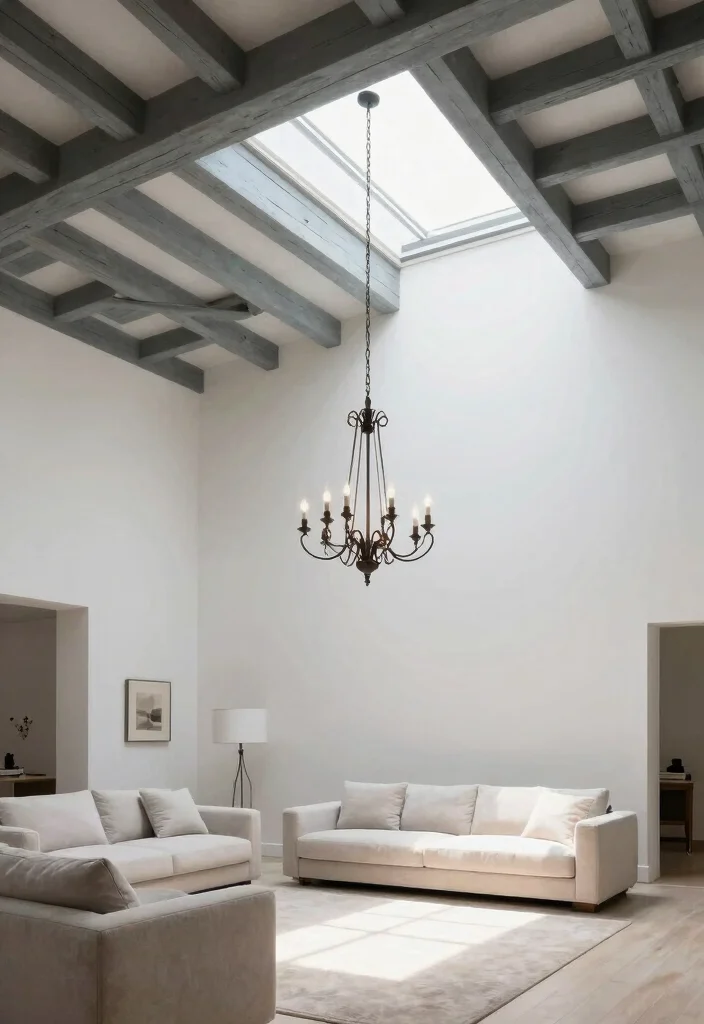 30 Tall Ceiling Living Room Decor Ideas for a Stunning Open Space - 6. Unique Architectural Features 1