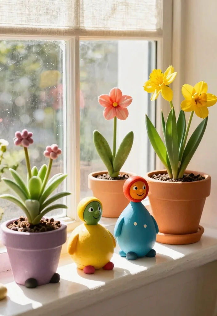 30 Windowsill Decor Living Room Ideas for a Bright Pretty Space - 15. Whimsical Decor Elements 1