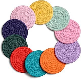 Coasters for Drinks Cup Coaster Design Colorful Cotton Coasters Value Pa...
