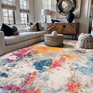 Rugshop Sky Collection Modern Abstract Area Rug 5' x 7' Multi