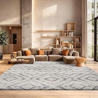 SAFAVIEH Area Rug 8x10 - Adirondack Collection - Large - Light Grey & Gr...