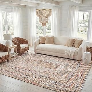 SAFAVIEH Area Rug 8x10 - Cape Cod Collection - Large - Beige & Multi, Ha...
