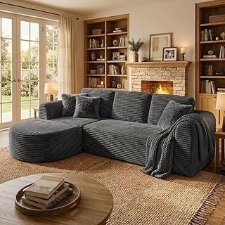 108” Modular Sectional Sofa, Boneless Couches for Living Room, Deep Seat...