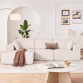 108” Modular Sectional Sofa, Cloud Sectional Couch with Deep Seat, Moder...
