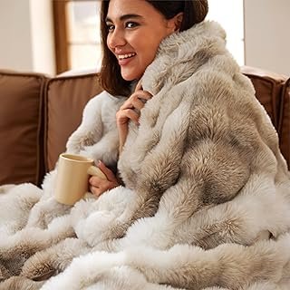Bedsure GentleSoft Fluffy Faux Fur Throw Blanket for Couch, Soft Fuzzy F...