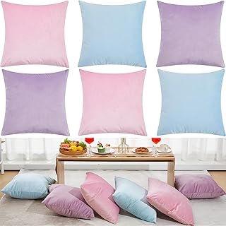 Berlune 6 Pcs Velvet Throw Pillow Covers 18