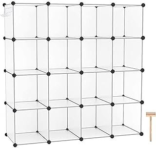 C&AHOME Cube Storage Organizer, 16-Cube Shelves Units, Plastic Storage C...