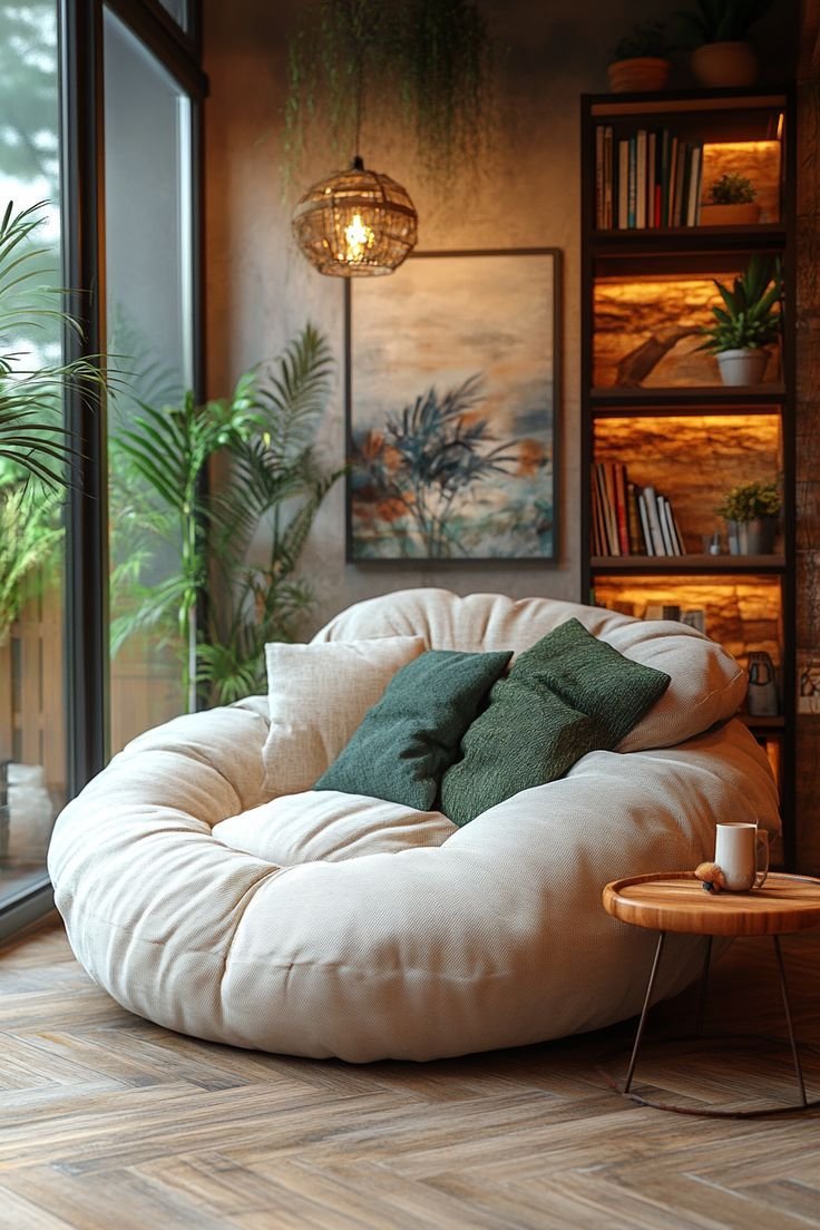 25 Comfortable Lounge Ideas to Create Your Dream Space - 17. Inviting Bean Bags 1