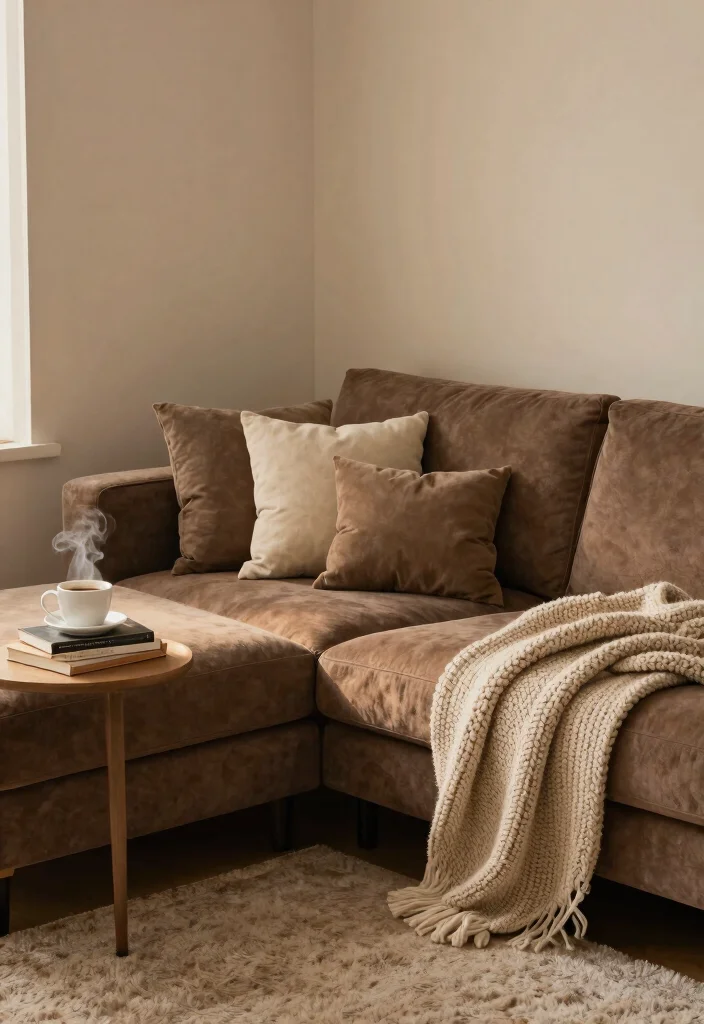 25 Contemporary Brown Sectional Sofa Ideas to Copy - 19. Cozy Nook 1