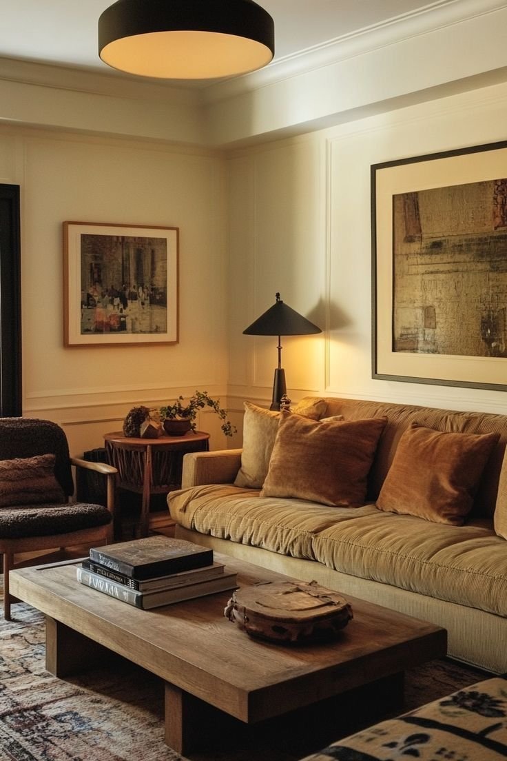 25 Contemporary Brown Sectional Sofa Ideas to Copy - 23. Retro Revival 1