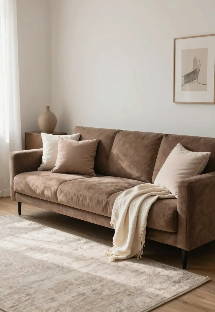 25 Contemporary Brown Sectional Sofa Ideas to Copy - 24. Soft and Subtle 1