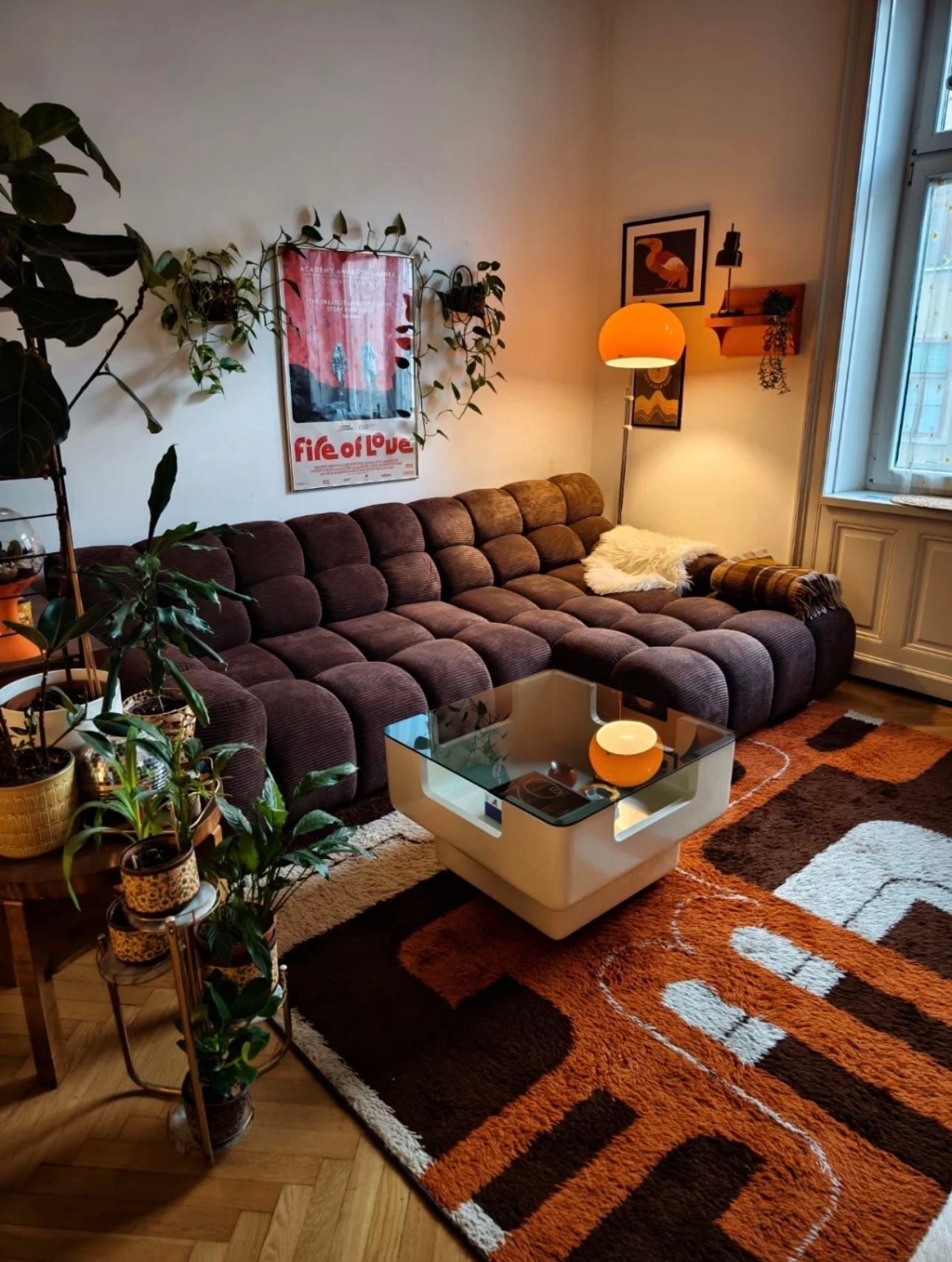 25 Floor Sectional Sofa Ideas for a Low - 21. Cozy Cabin Vibes 1