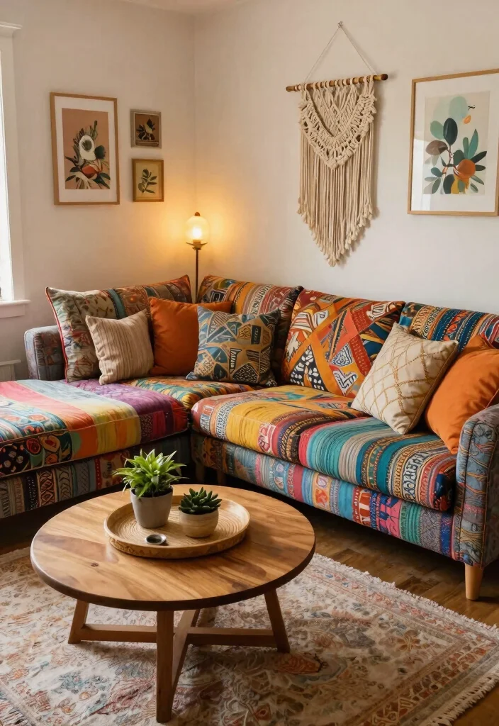 25 Floor Sectional Sofa Ideas for a Low - 3. Bohemian Floor Sectional 1