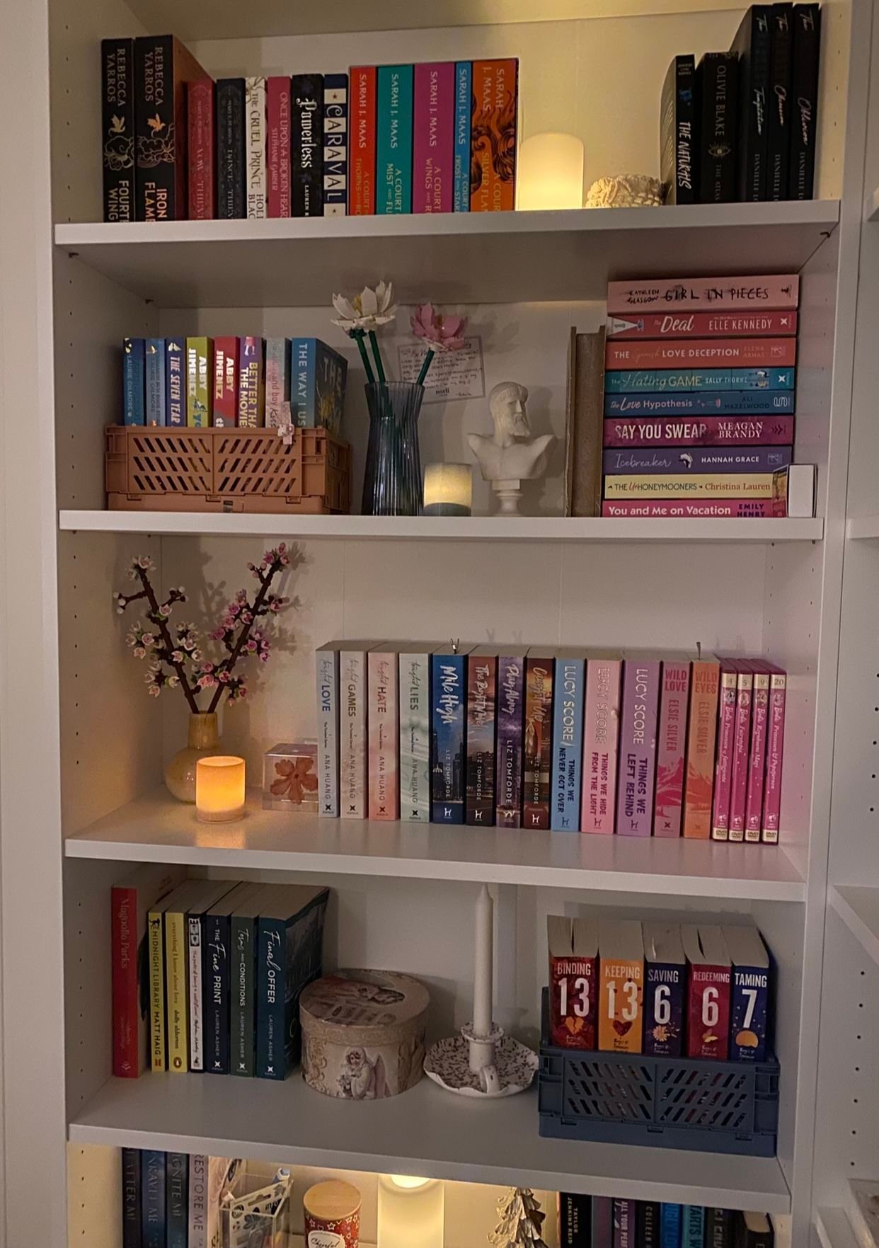 25 IKEA Living Room Bookshelf Ideas That Look Expensive - 13. Color-Coded Bookshelf 1