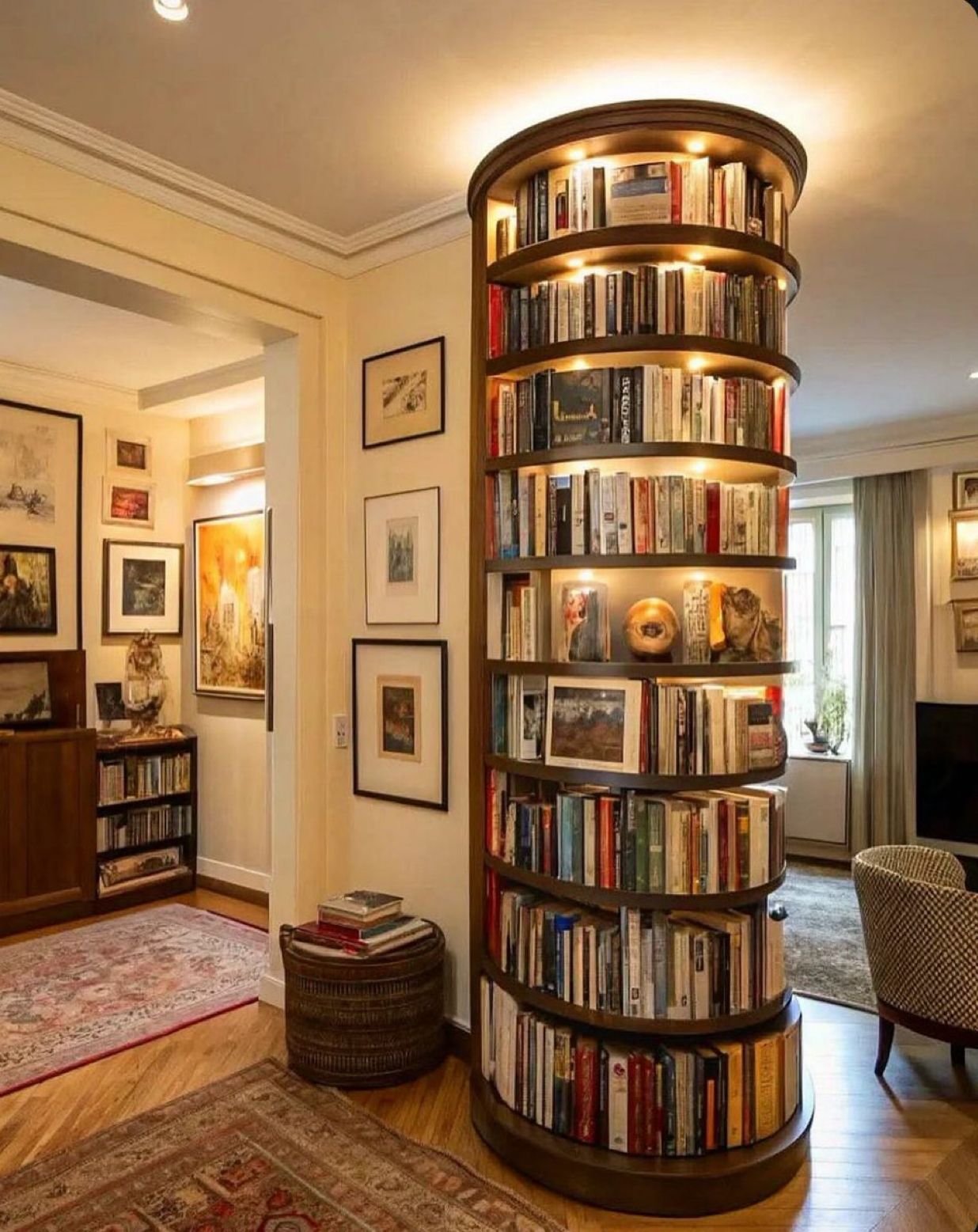 25 IKEA Living Room Bookshelf Ideas That Look Expensive - 17. Vintage Finds and Modern Lines 1