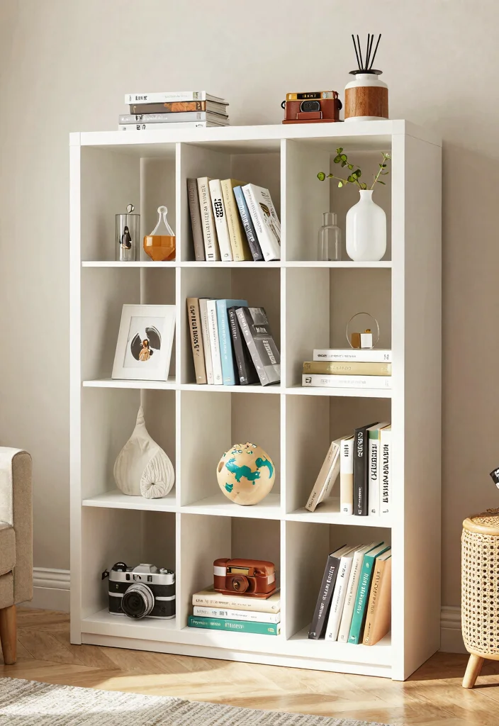 25 IKEA Living Room Bookshelf Ideas That Look Expensive - 20. Curated Book Displays 1