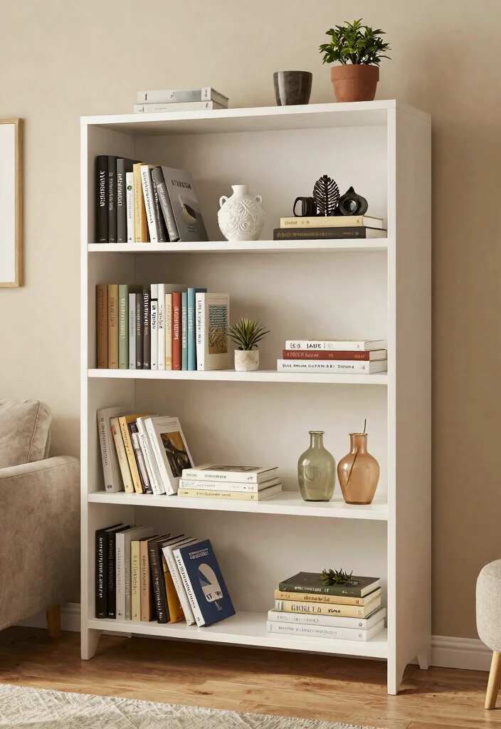 25 IKEA Living Room Bookshelf Ideas That Look Expensive - 23. Themed Bookshelf Display 1