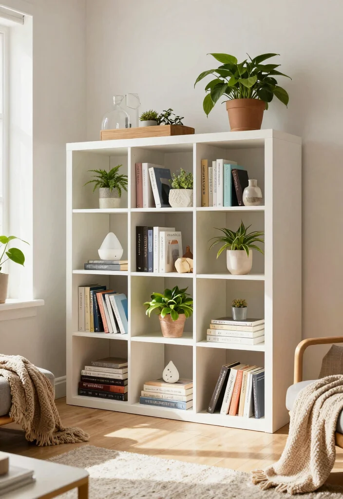 25 IKEA Living Room Bookshelf Ideas That Look Expensive - 6. Open Shelving Style 1