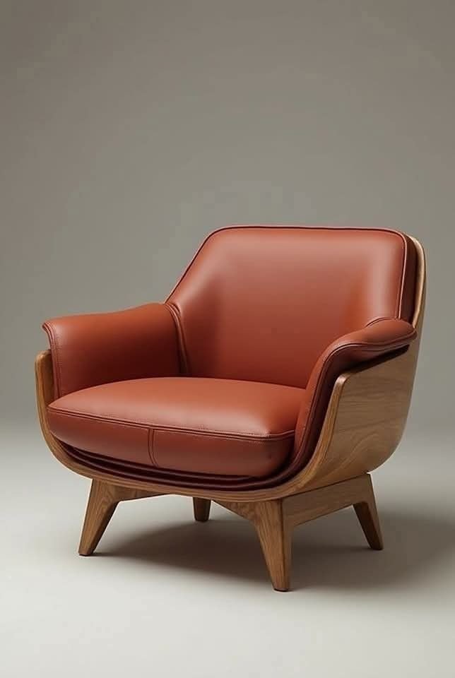 25 Leather Armchair Ideas to Elevate Your Living Room - 24. Modern Classic Fusion 1