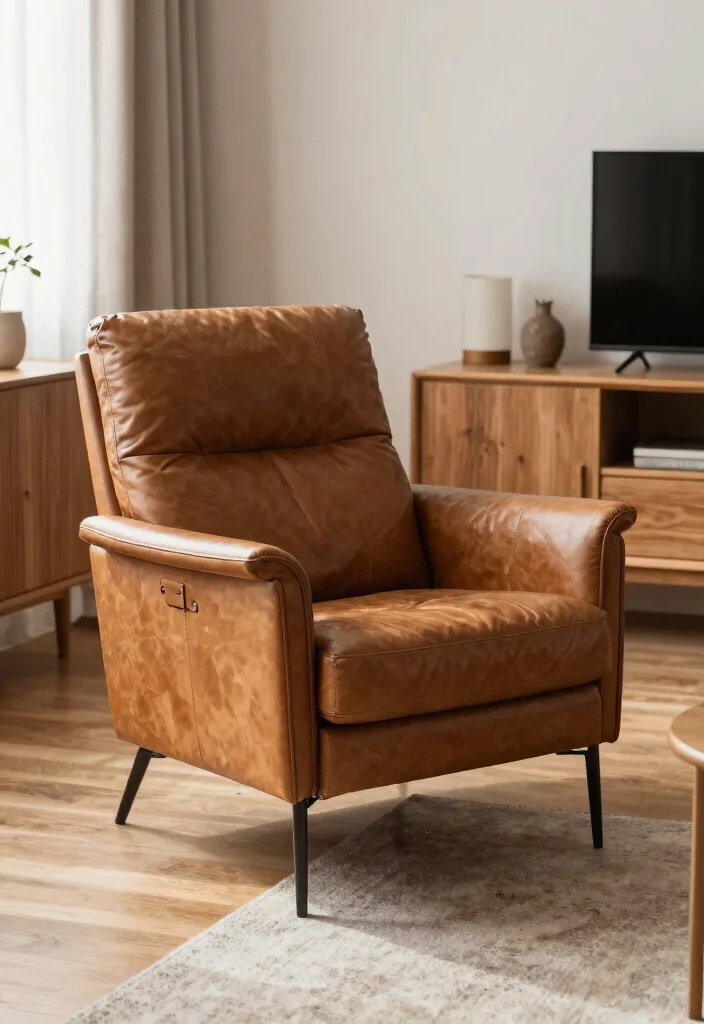 25 Leather Armchair Ideas to Elevate Your Living Room - 25. Functional Living Spaces 1