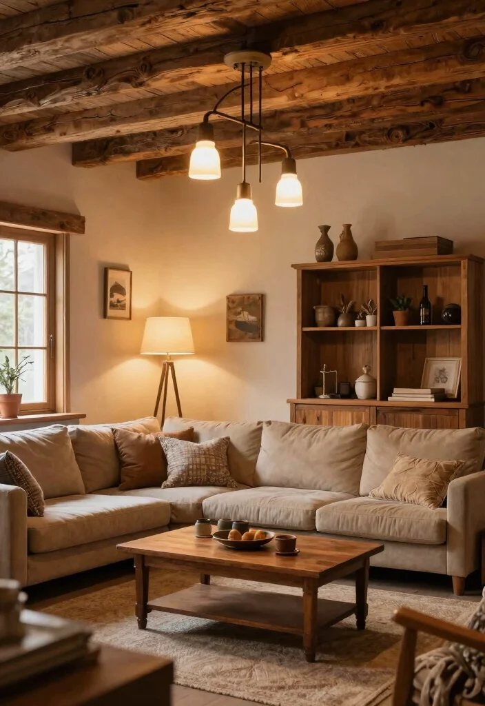 25 Living Room Wall Lamp Ideas for Warm - 24. Rustic Pipe Lights 1
