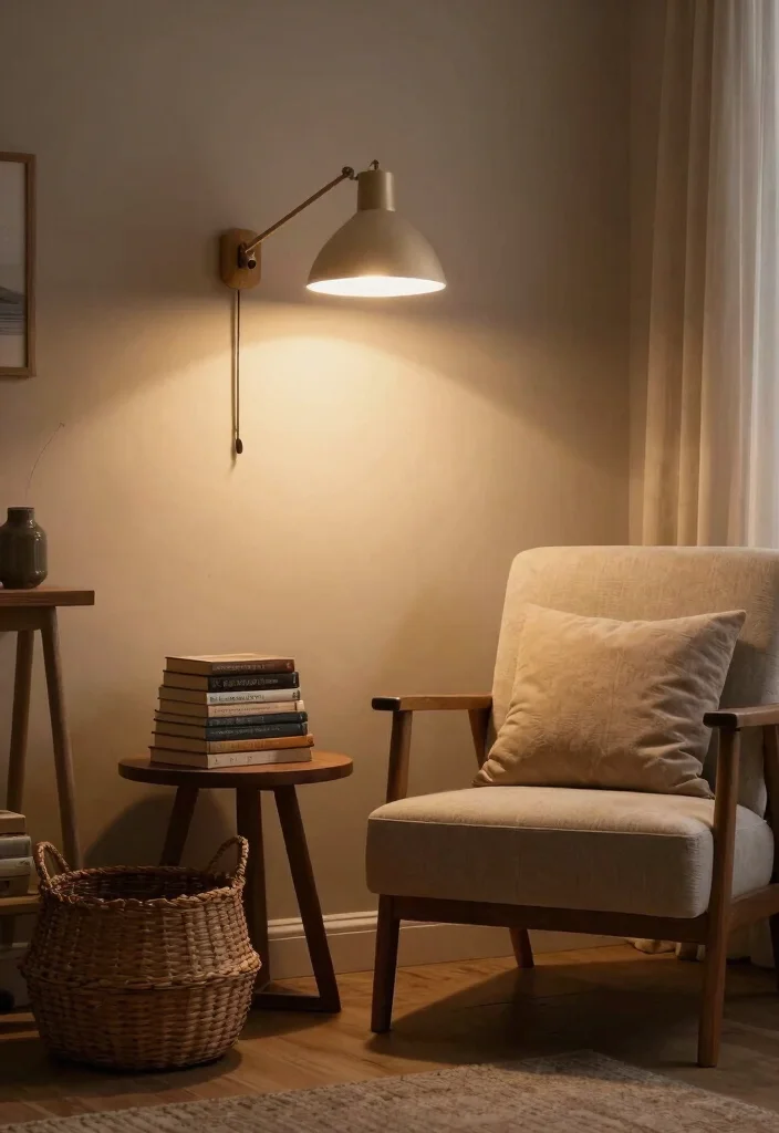 25 Living Room Wall Lamp Ideas for Warm - 6. Adjustable Wall Lamps 1