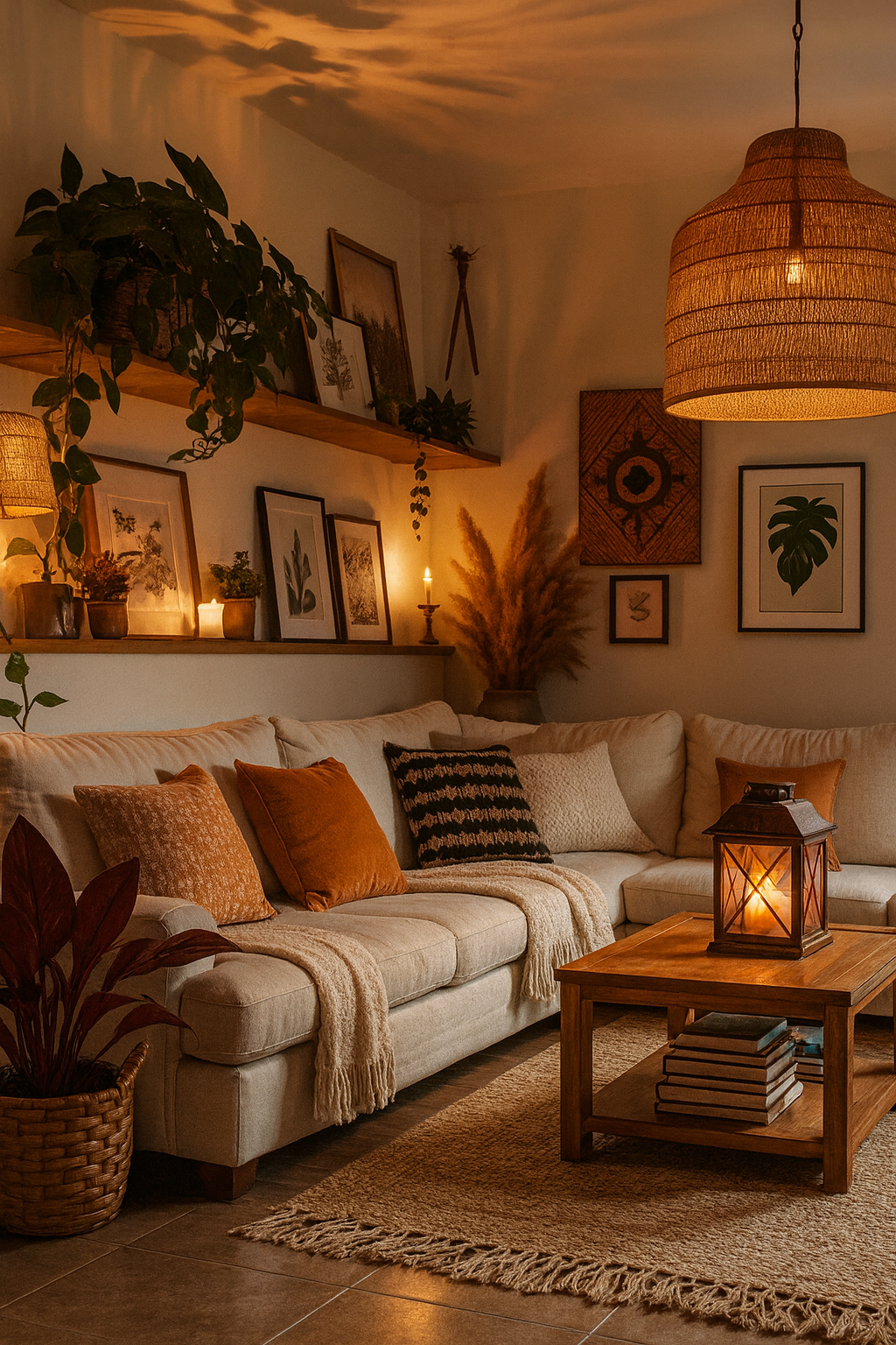 25 Living Room Wall Lamp Ideas for Warm - 7. Wall Art with Integrated Lighting 1