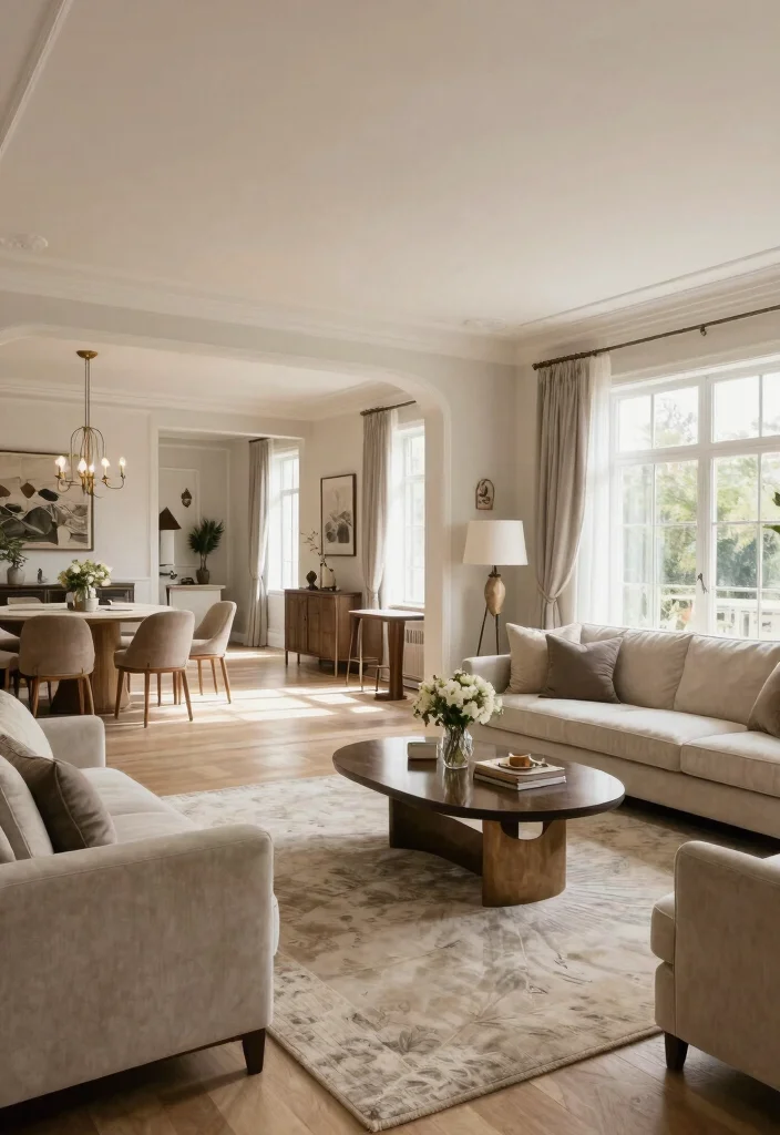 25 Perigold Living Room Ideas for a High-End Home Look - 18. Open Concept Flow 1