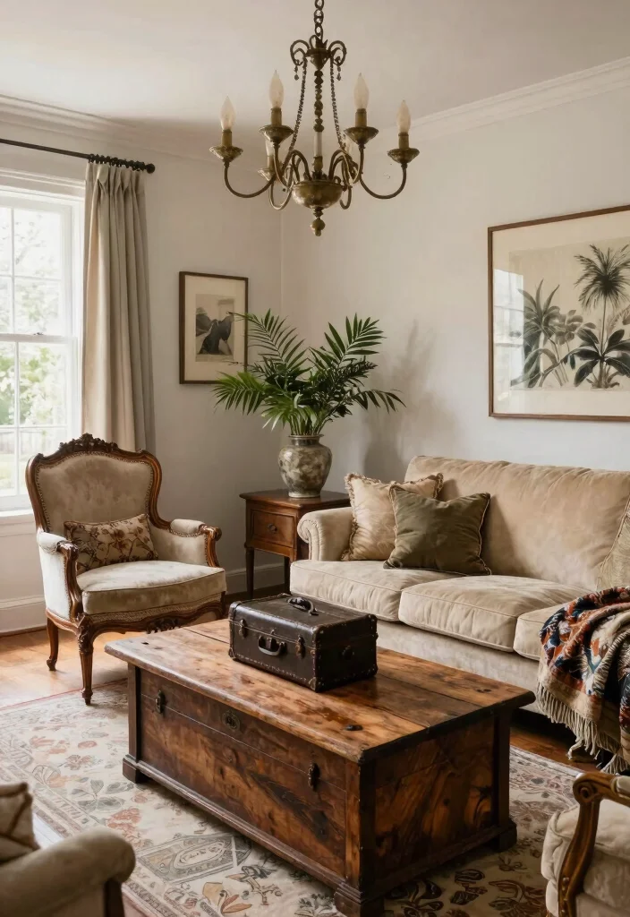 25 Perigold Living Room Ideas for a High-End Home Look - 2. Antique Accents 1