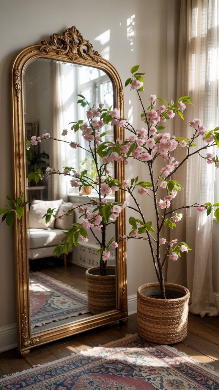 25 Perigold Living Room Ideas for a High-End Home Look - 22. Timeless Mirrors 1