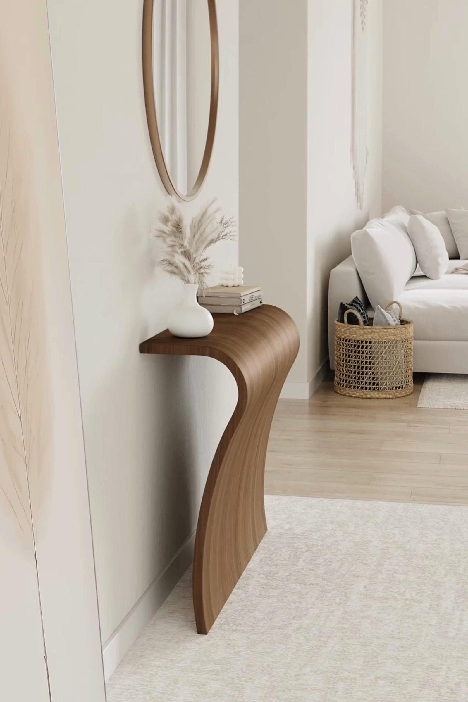 25 Perigold Living Room Ideas for a High-End Home Look - 23. Elegant Console Tables 1