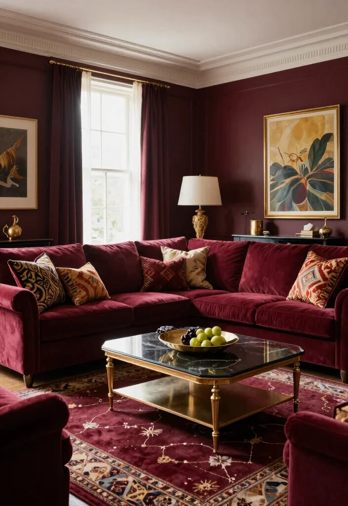 25 Perigold Living Room Ideas for a High-End Home Look - 3. Bold Color Palettes 1