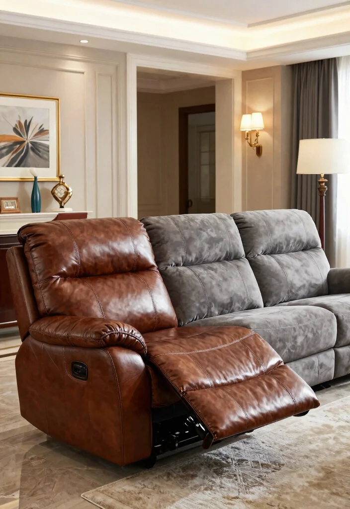 25 Power Reclining Leather Sectionals Worth Every Penny - 7. Leather vs. Fabric: The Great Debate 1