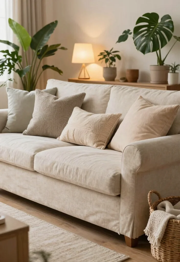 26 Big Cozy Couch Ideas for the Coziest Living Room - 1. Eco-Friendly Fabrics 1