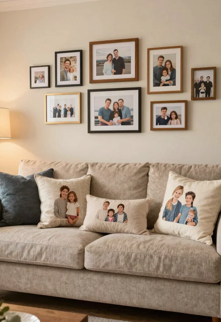 26 Big Cozy Couch Ideas for the Coziest Living Room - 11. Personalized Touches 1