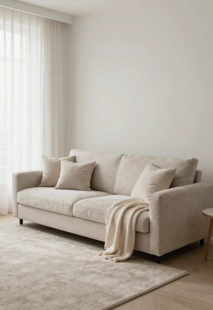 26 Big Cozy Couch Ideas for the Coziest Living Room - 14. Minimal yet Cozy 1