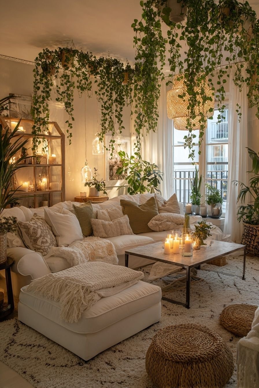 26 Big Cozy Couch Ideas for the Coziest Living Room - 15. Seasonal Decor Swaps 1