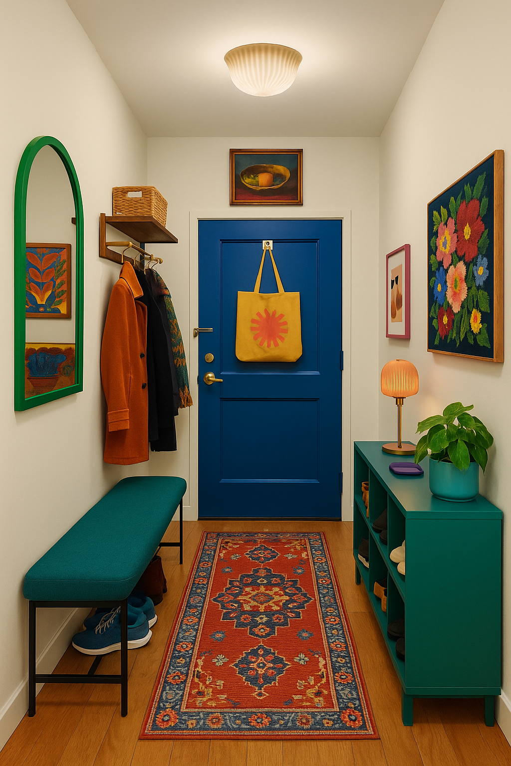 26 Colorful Vintage Rug Living Room Ideas You'll Love - 13. Cozy Corner Nooks 1