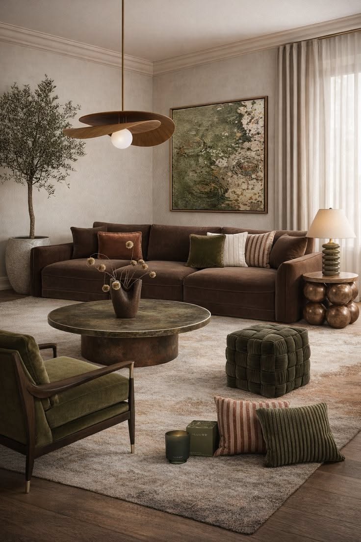 26 Colorful Vintage Rug Living Room Ideas You'll Love - 9. Statement Lighting to Enhance Vintage Rugs 1