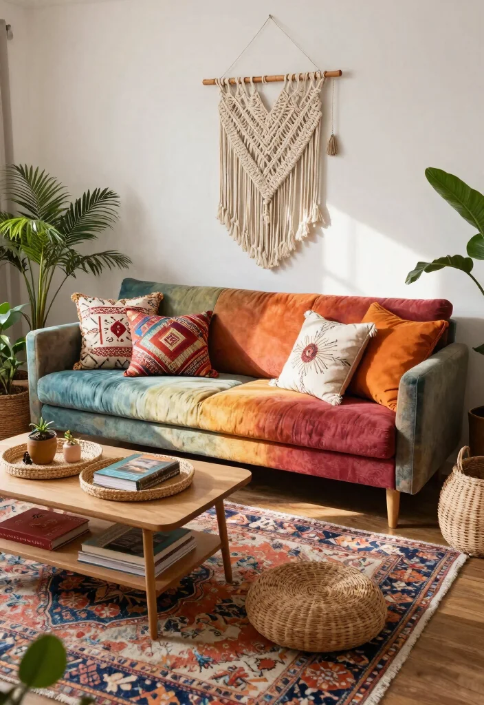 26 Couch Sets That Make Decorating Your Living Room Easy - 11. Bohemian Bliss 1