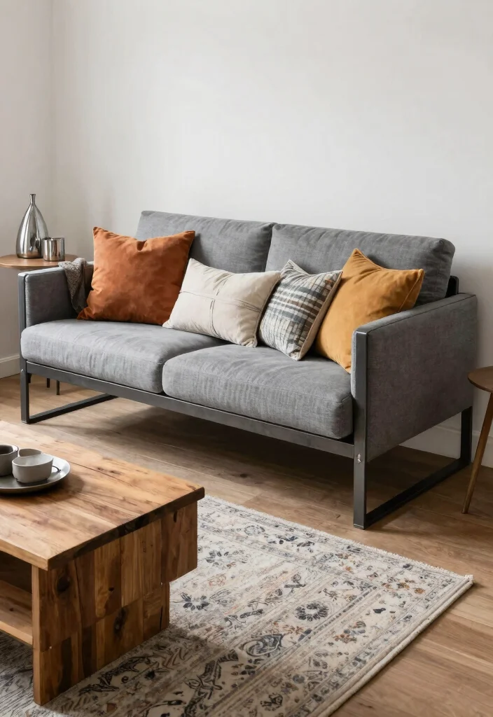 26 Couch Sets That Make Decorating Your Living Room Easy - 6. Industrial Edge with Metal Frames 1