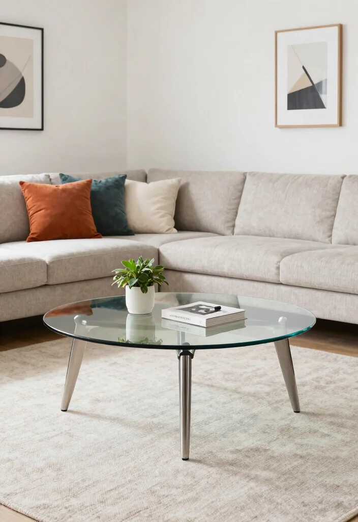 26 Glass Coffee Table Ideas That Open Up Your Living Room - 12. Mid-Century Modern Glass Tables 1